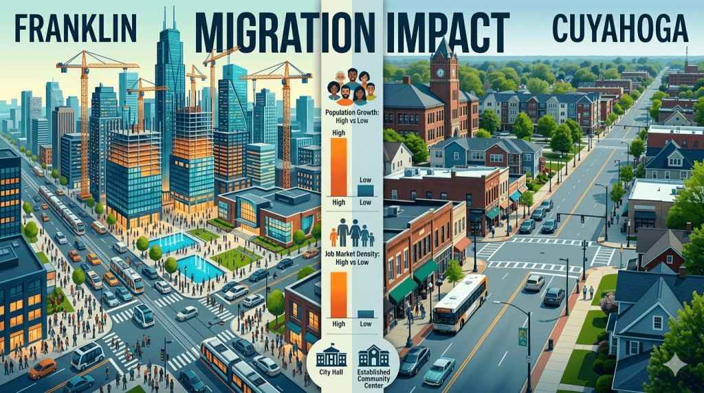Migration Impact on Franklin vs Cuyahoga