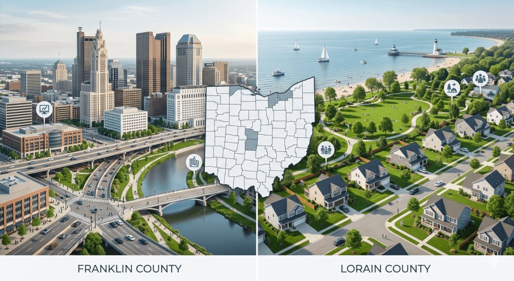 Franklin County vs Lorain County Ohio Tax Comparison
