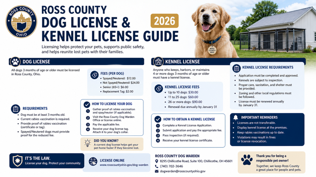 Ross County Dog License & Kennel License Guide (2026)
